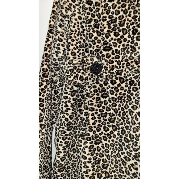 Surrealist USA BOHO FAUX Leopard Swing Jacket Coat Size 2 Medium Gorgeous! - Picture 5 of 9